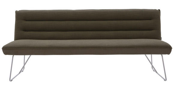 SITZBANK 178/89/68 cm  in Braun, Edelstahlfarben  - Edelstahlfarben/Braun, Design, Textil/Metall (178/89/68cm) - Dieter Knoll