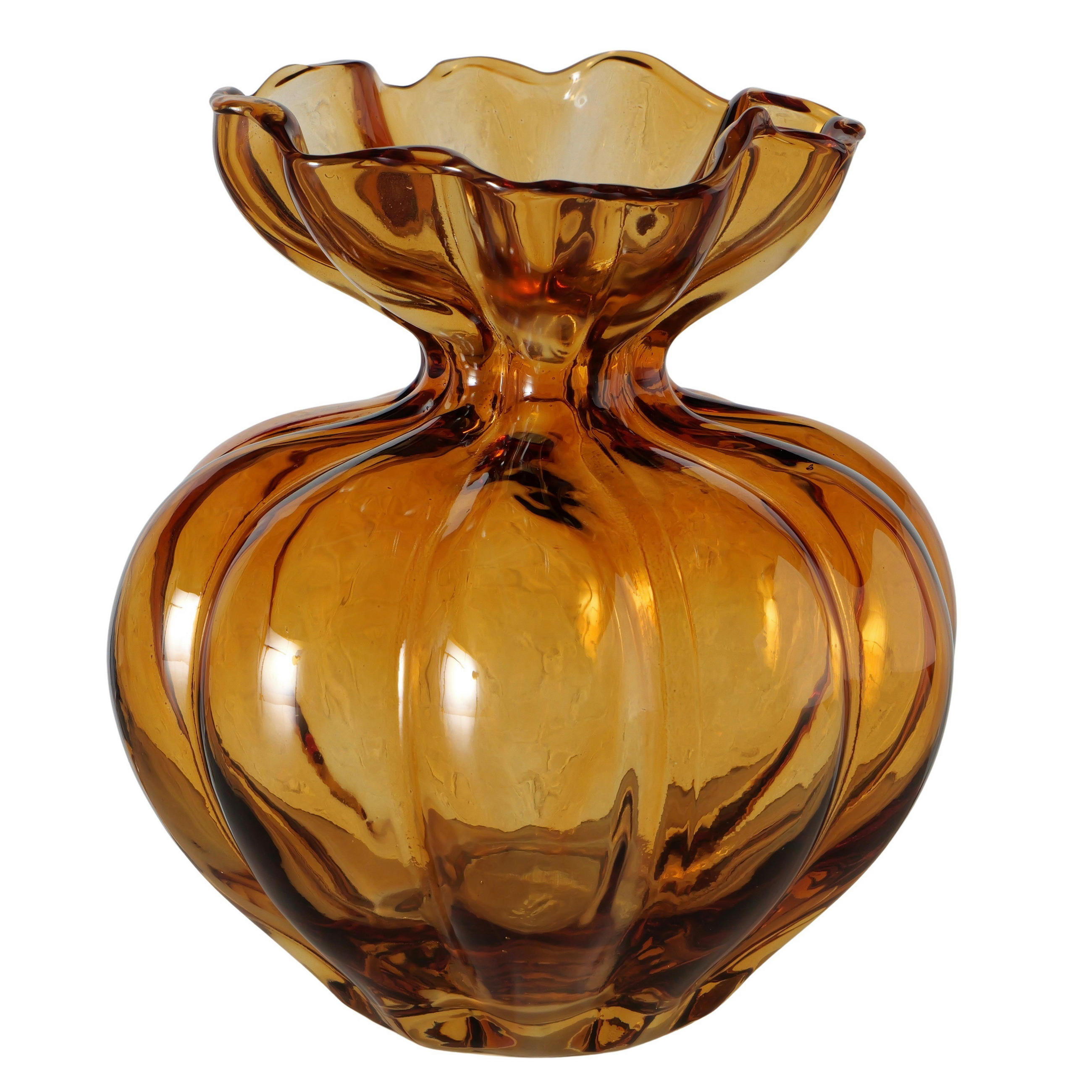 VASE  - Braun, LIFESTYLE, Glas (16/17cm)