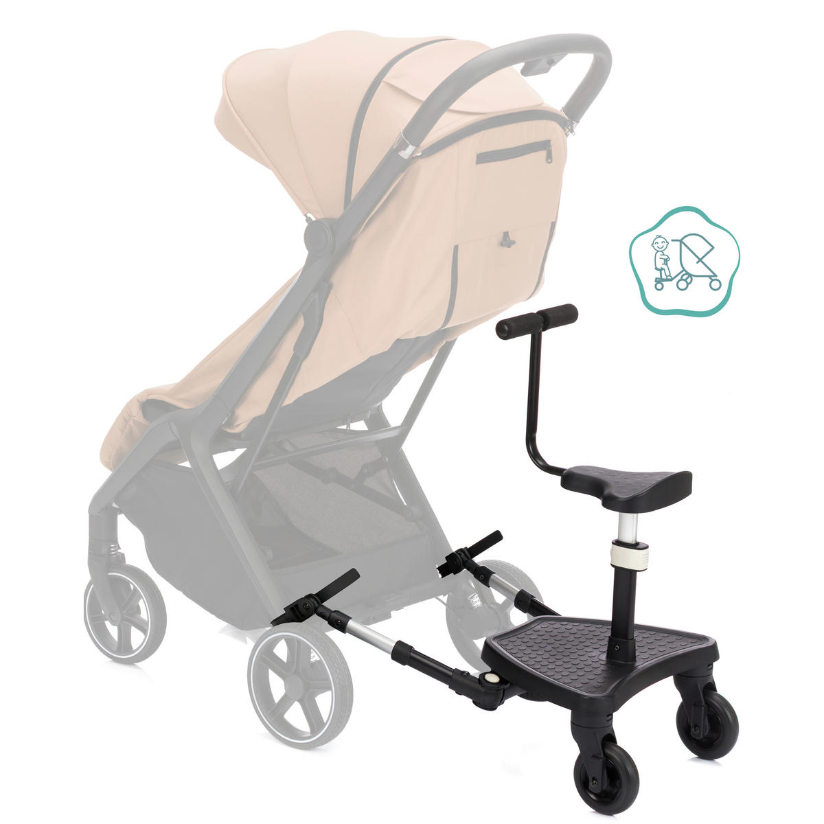 BUGGY BOARD FlexiRide  - Schwarz, Basics, Kunststoff/Metall (37/68cm) - Fillikid