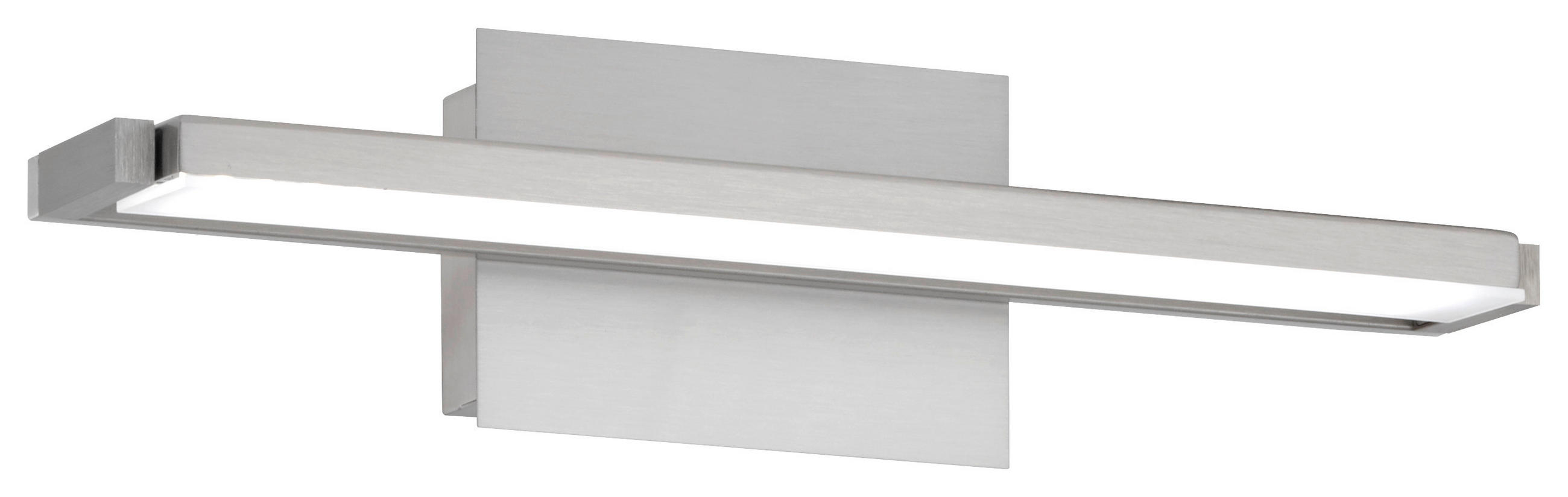 LED-WANDLEUCHTE   - Weiß/Nickelfarben, Basics, Leder/Kunststoff (10/40/11cm)