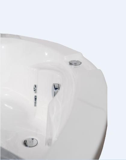 WHIRLPOOL-BADEWANNE Wandmontage   - Weiß, Basics (150/57/150cm)