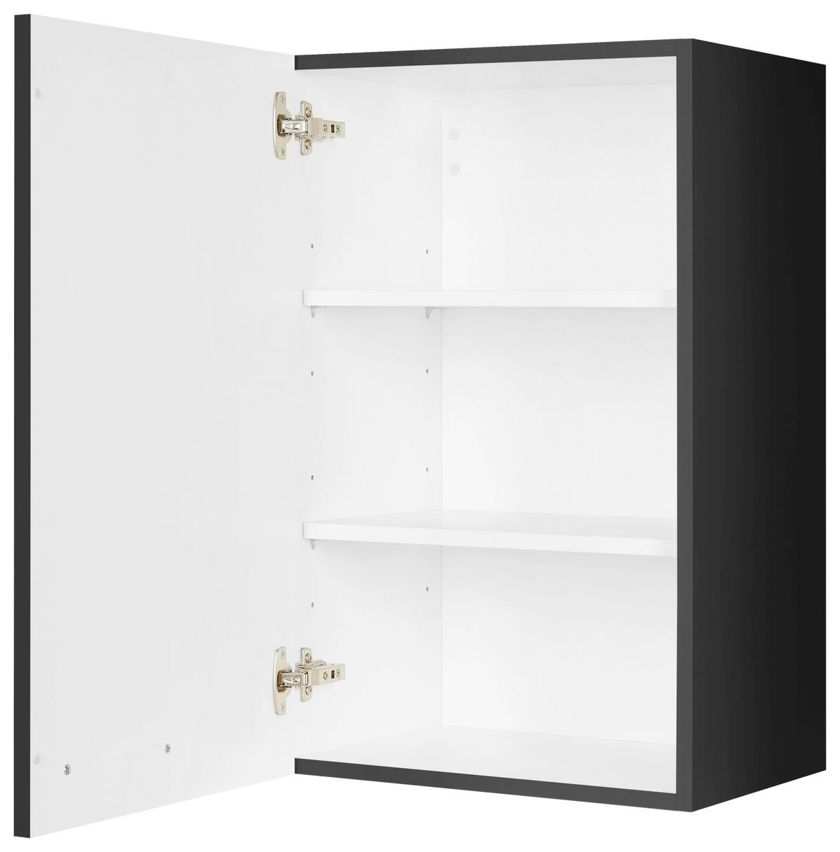 KÜCHENOBERSCHRANK 45/72/35 cm  in Schwarz  - Edelstahlfarben/Schwarz, MODERN, Holzwerkstoff (45/72/35cm) - Nobilia