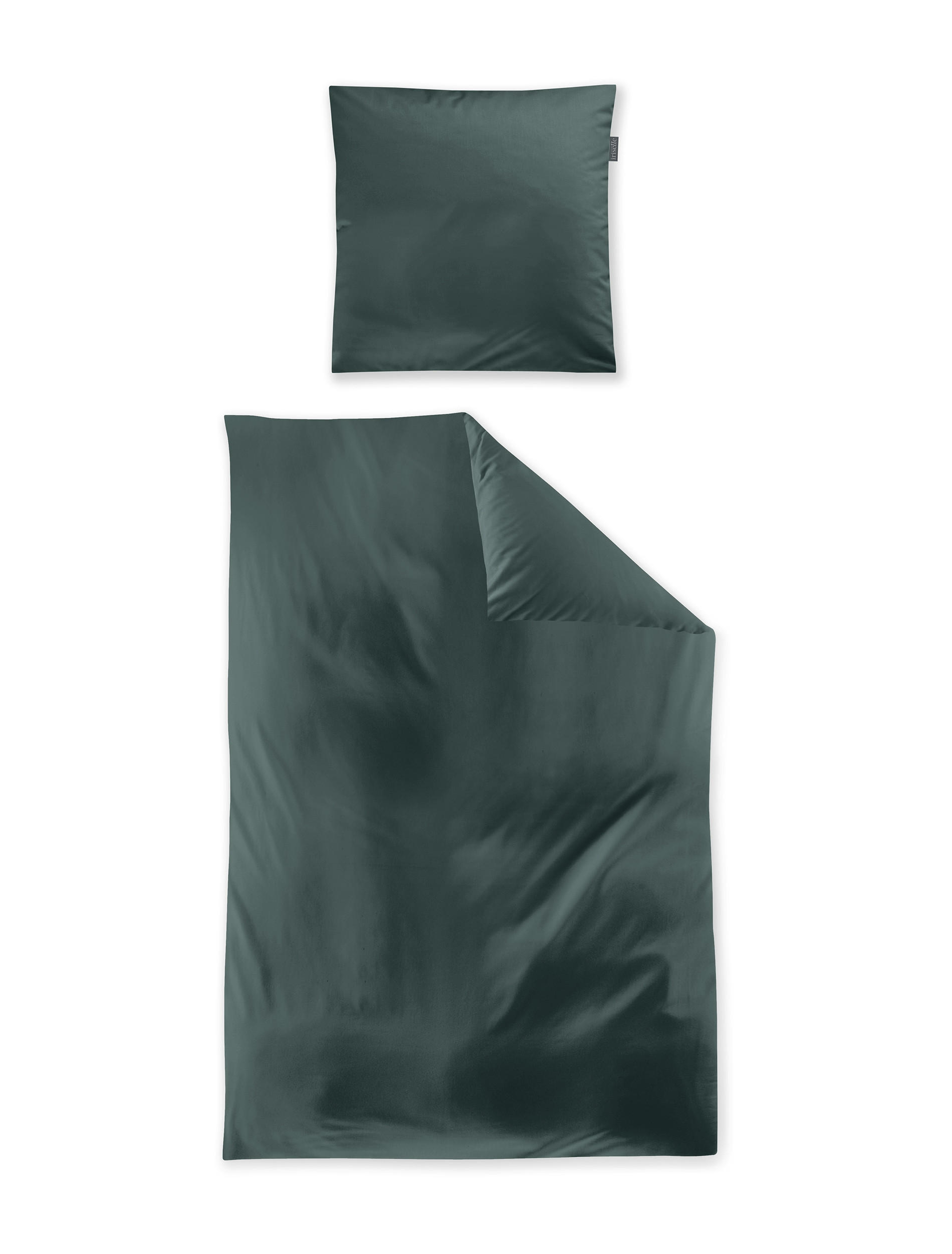 BETTWÄSCHE Makosatin 135/200 cm  - Grün, KONVENTIONELL, Textil (135/200cm) - Irisette