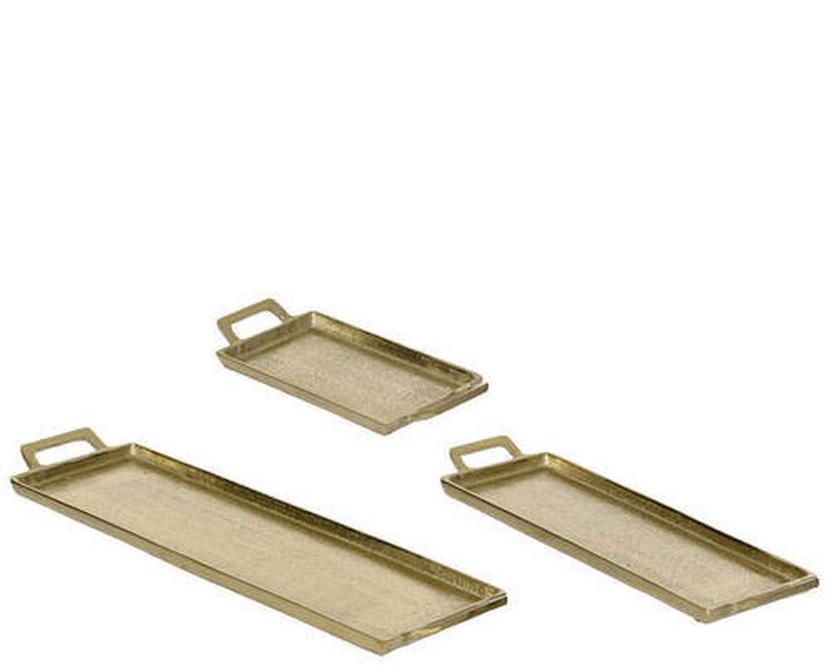 DEKOTELLER - Goldfarben, Basics, Metall (27/13/3cm)