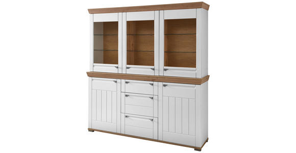 BUFFETAUFSATZ Kaschmir, Eiche Artisan  200/108/43 cm  - Kaschmir/Eiche Artisan, ROMANTIK / LANDHAUS, Glas/Holzwerkstoff (200/108/43cm) - Landscape