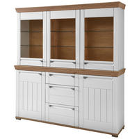 BUFFET 200/208/47 cm  in Kaschmir, Eiche Artisan  - Kaschmir/Eiche Artisan, ROMANTIK / LANDHAUS, Glas/Holzwerkstoff (200/208/47cm) - Landscape