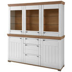 BUFFET 200/208/47 cm  in Kaschmir, Eiche Artisan  - Kaschmir/Eiche Artisan, ROMANTIK / LANDHAUS, Glas/Holzwerkstoff (200/208/47cm) - Landscape