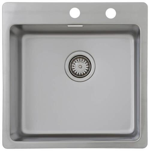 SPÜLE 1720CHICAGO50X50  - Edelstahlfarben, Trend, Metall (50/22,8/50cm) - Respekta