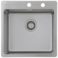 SPÜLE 1720CHICAGO50X50  - Edelstahlfarben, Trend, Metall (50/22,8/50cm) - Respekta