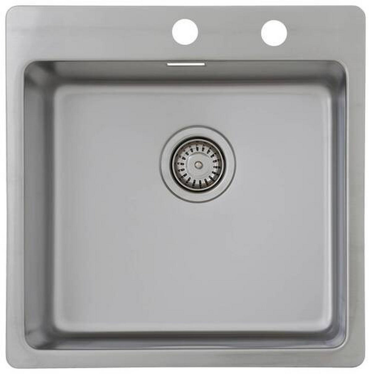 SPÜLE 1720CHICAGO50X50  - Edelstahlfarben, Trend, Metall (50/22,8/50cm) - Respekta