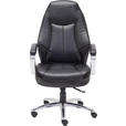 CHEFSESSEL Lederlook, Netz Schwarz  - Schwarz, KONVENTIONELL, Textil/Metall (73/112 - 122/73cm) - Cantus