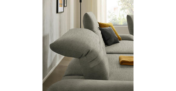 ECKSOFA  in Chenille Graubraun  170-195/280 cm  - Graubraun/Schwarz, Design, Textil/Metall (170-195/280cm) - Dieter Knoll