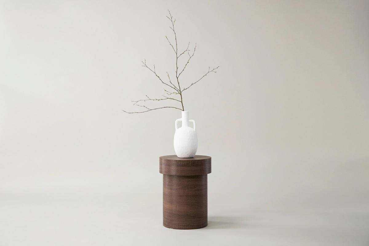 BEISTELLTISCH 35/35/45 cm furniert Braun rund  - Braun, Design, Holz (35/35/45cm) - Livetastic