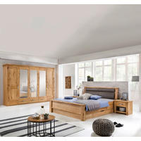 SCHLAFZIMMER 180/200 cm  in Braun, Eichefarben  - Eichefarben/Braun, LIFESTYLE, Glas/Holz (180/200cm) - Landscape