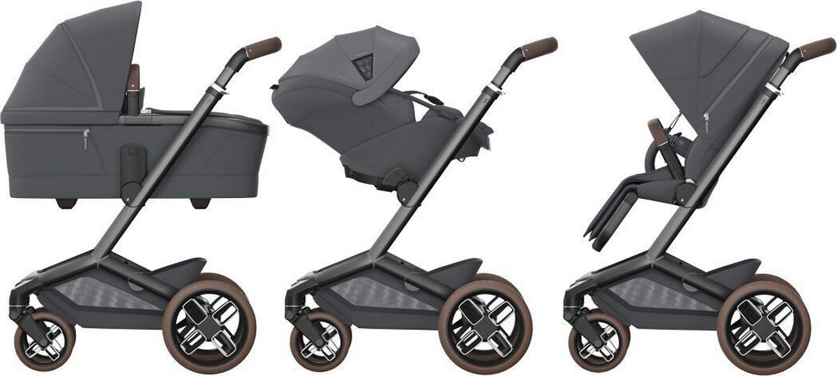 KINDERWAGEN  Fame  Moon Graphite  - Grau, Basics, Textil (61.5/98-110/86,5-95,5cm) - Maxi-Cosi