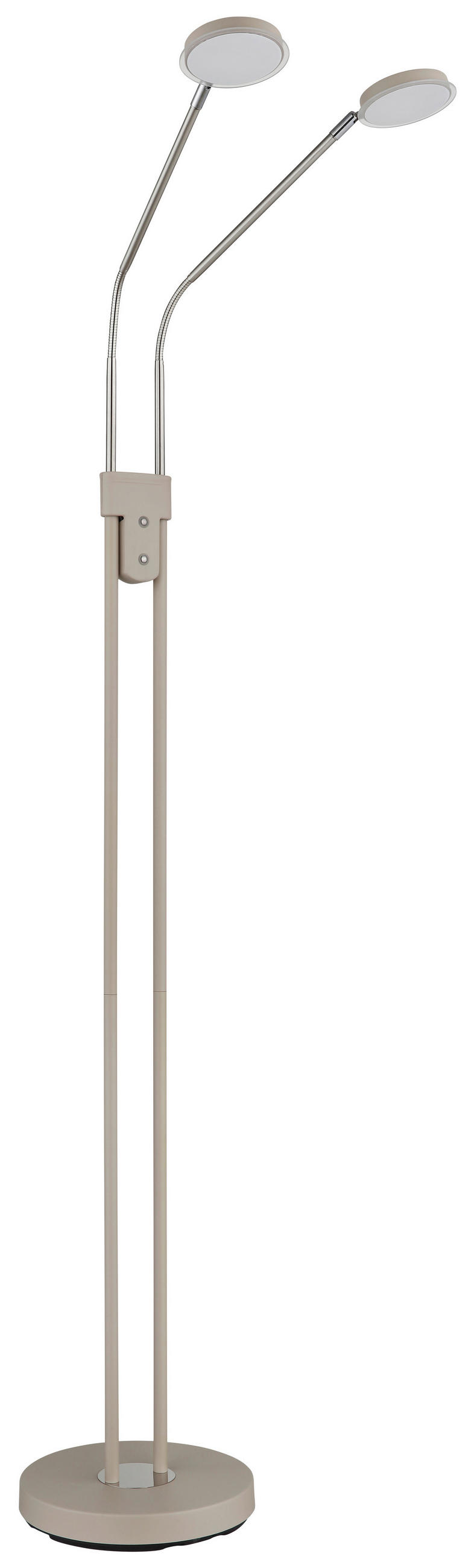 LED-STEHLEUCHTE Silvio 55/25 cm  - Sandfarben/Klar, Design, Kunststoff/Metall (55/25cm) - Globo