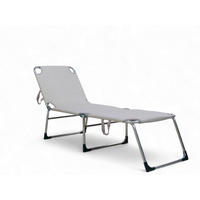 DREIBEINLIEGE 60/38/190 cm  - Silberfarben/Beigebraun, KONVENTIONELL, Textil/Metall (60/38/190cm)