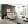 BOXSPRINGBETT 200/200 cm,  in Creme, motorische Verstellbarkeit, Matratzen, H3 + H3 = fest  - Creme/Schwarz, Design, Kunststoff/Textil (200/200cm) - Dieter Knoll