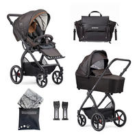 KINDERWAGENSET FX4 Classic  - Cognac/Schwarz, Basics, Textil/Metall (57/129/100cm) - Gesslein