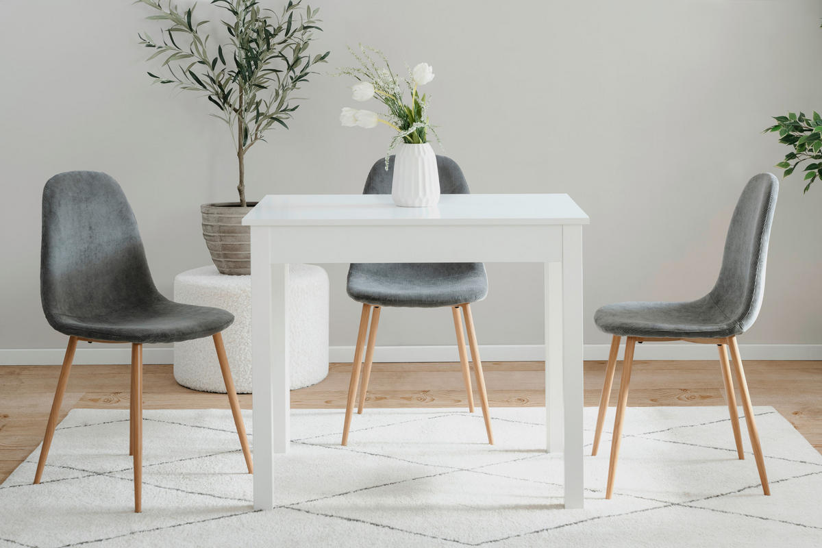 ESSTISCH rechteckig Weiß  - Weiß, MODERN, Holzwerkstoff (90/67/76cm) - MID.YOU