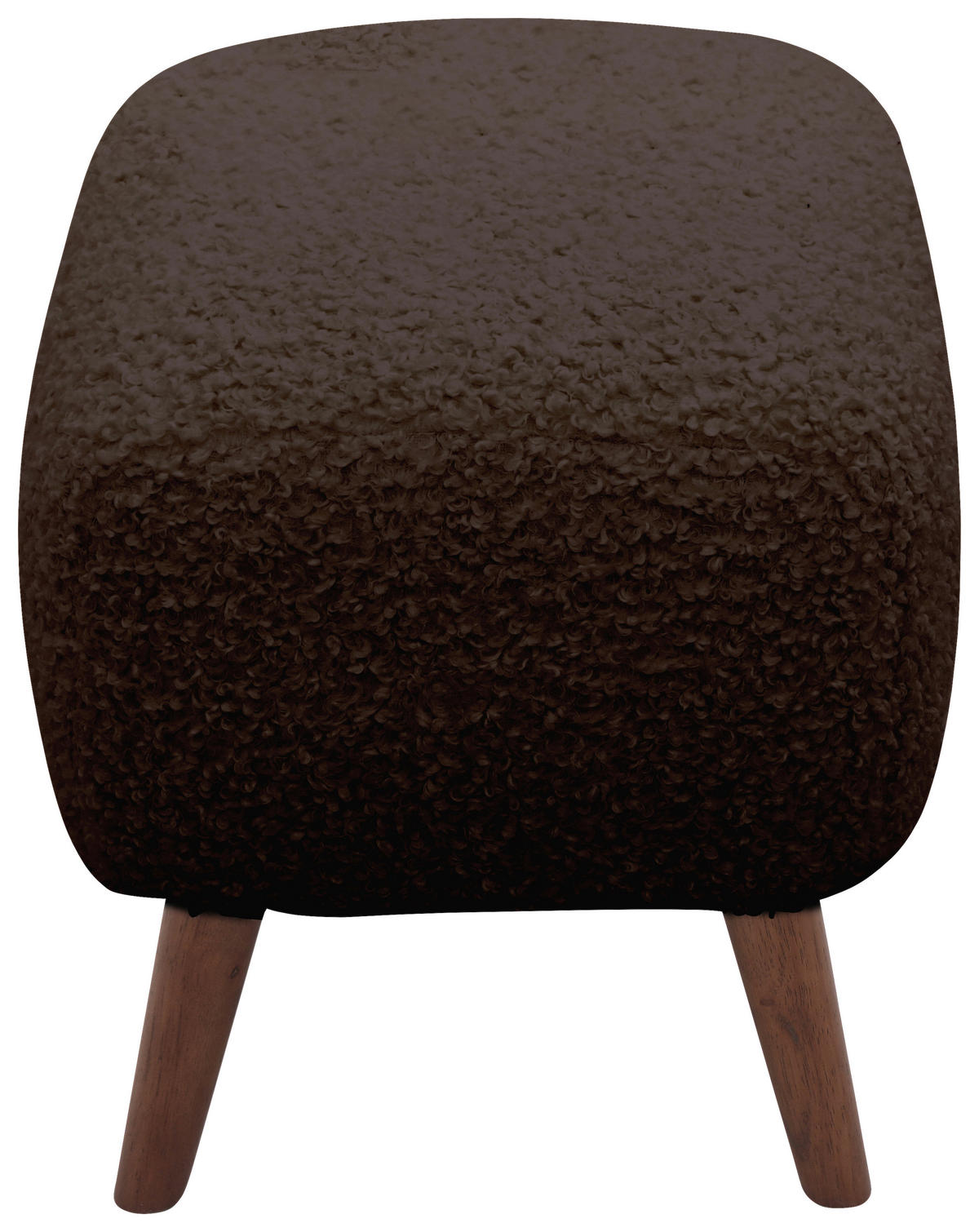 HOCKER in Holz, Metall, Textil Braun  - Kastanienfarben/Braun, Design, Holz/Textil (52/40/40cm) - Livetastic