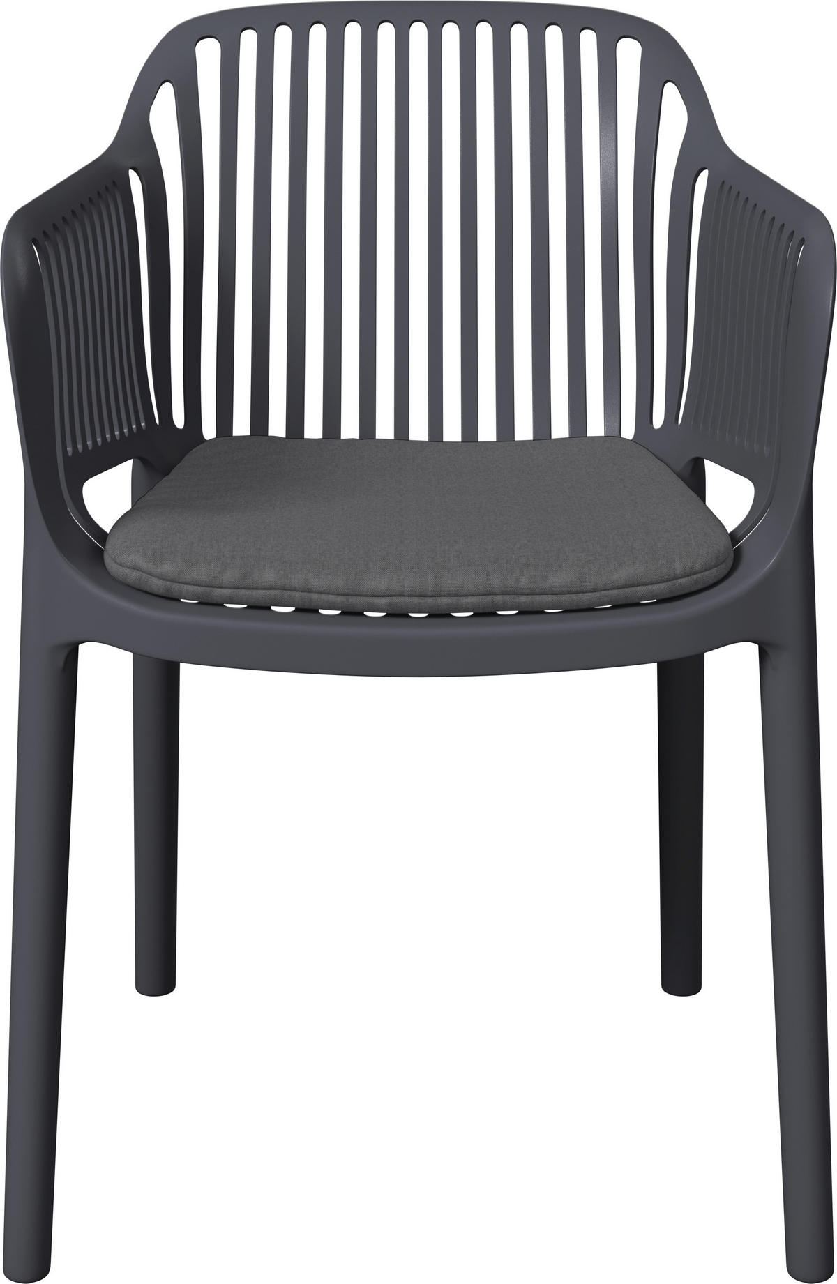 STAPELSESSEL Anthrazit  - Anthrazit, Basics, Kunststoff/Textil (55/80/60cm) - Ambia Garden