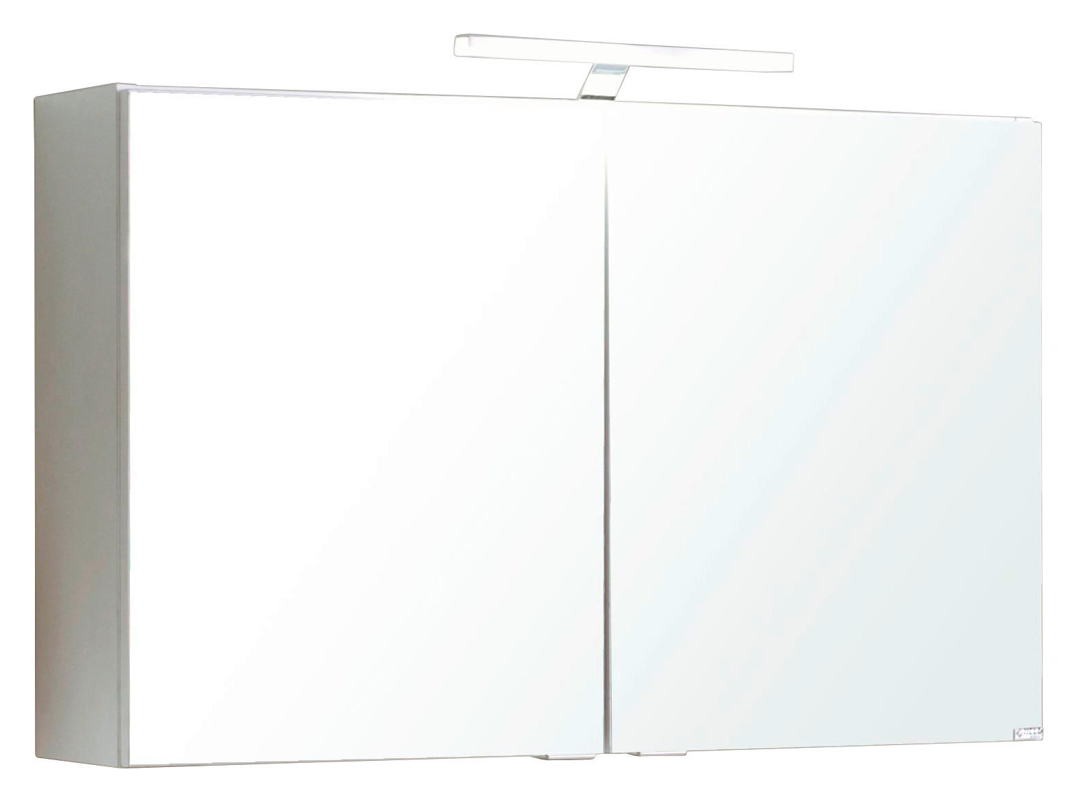 SPIEGELSCHRANK 80/65/20 cm  - Chromfarben/Weiß, MODERN, Holzwerkstoff/Metall (80/65/20cm) - Held