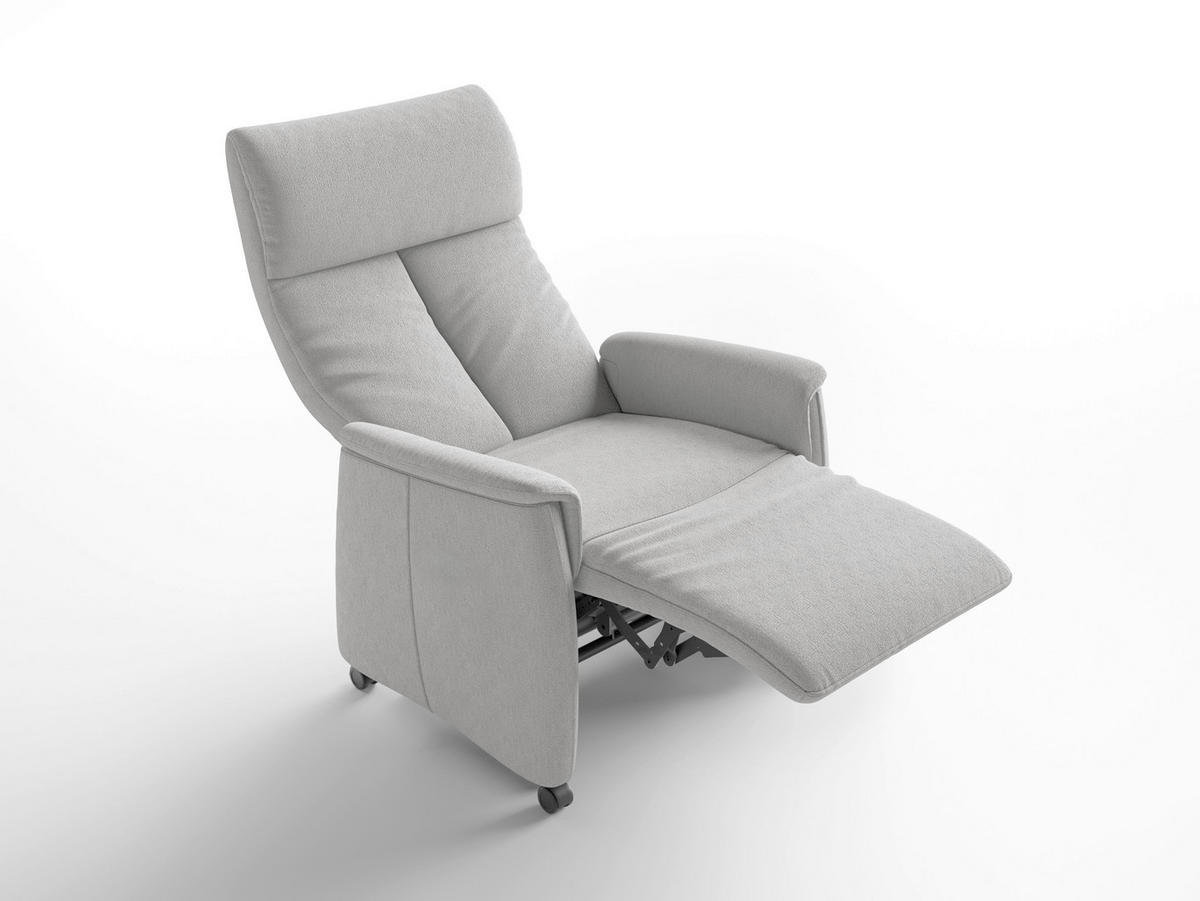 RELAXSESSEL in Textil Silberfarben  - Silberfarben/Schwarz, Basics, Kunststoff/Textil (76/110/84cm) - Sit & More