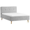 POLSTERBETT 140/200 cm  in Grau  - Eichefarben/Grau, Basics, Holz/Textil (140/200cm) - Xora