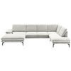 WOHNLANDSCHAFT in Webstoff Creme, Naturfarben  - Creme/Schwarz, Design, Textil/Metall (180/344/208cm) - Dieter Knoll