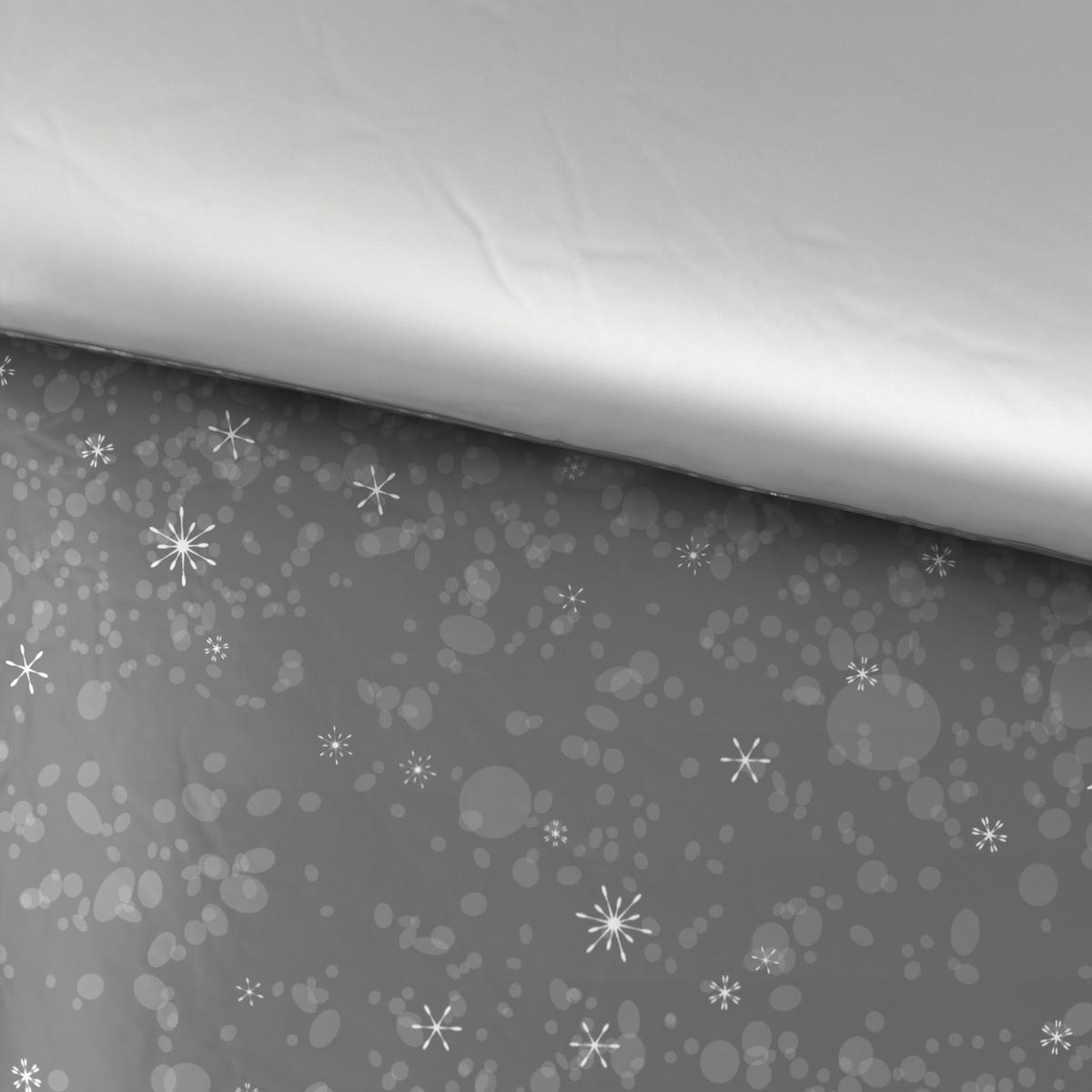 OBOJESTRANSKA POSTELJNINA Christmas Collection 140/200 cm saten siva  - siva, Basics, tekstil (140/200cm) - X-Mas