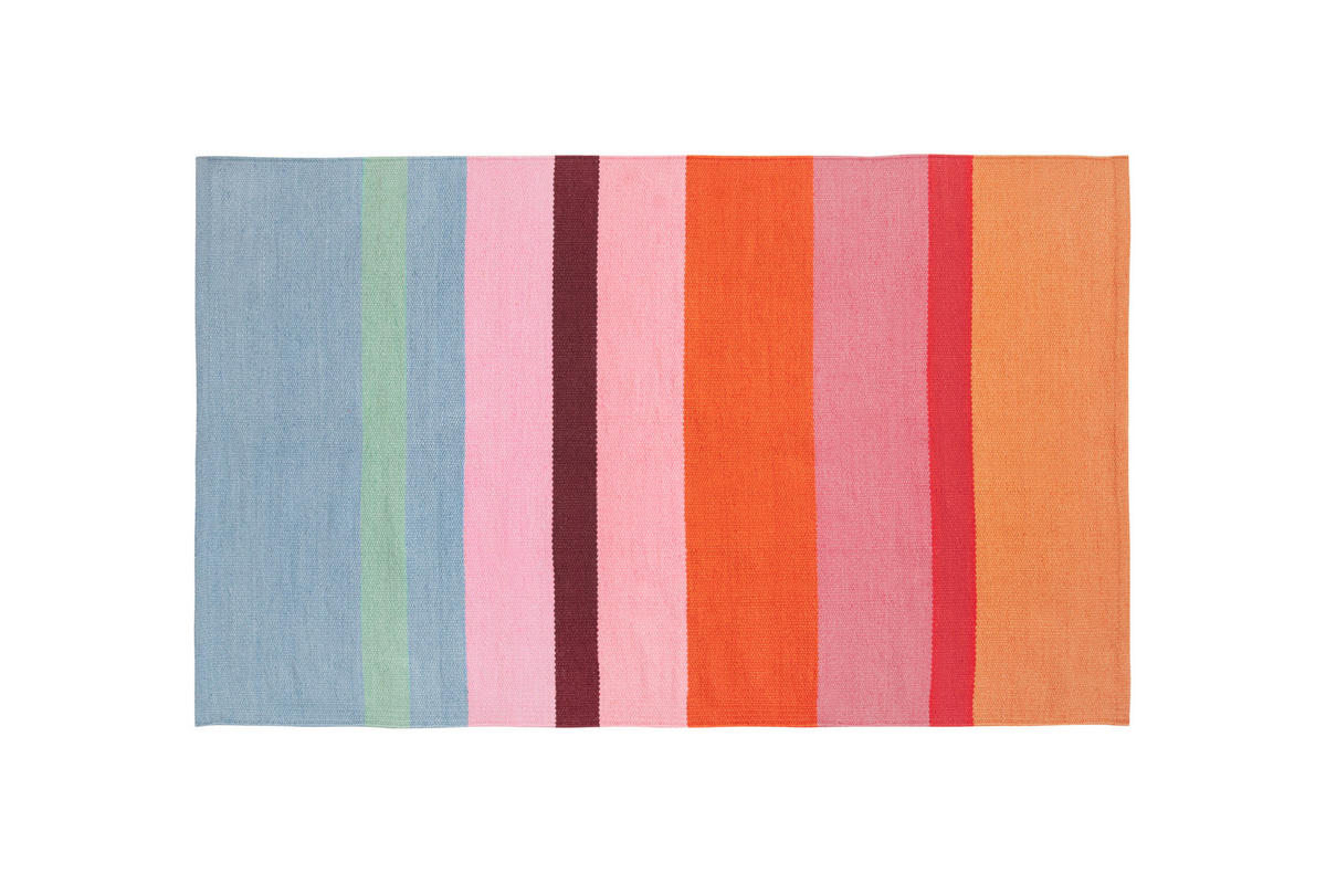 LÄUFER 160/100 cm REMEMBER Orange, Hellrosa, Pastellblau  - Pastellblau/Hellrosa, Basics, Kunststoff (160/100cm)