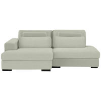 ECKSOFA in Chenille Greige  - Greige/Schwarz, Design, Kunststoff/Textil (158/223cm) - Lomoco