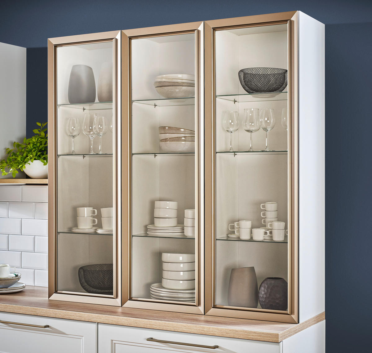 EINBAUKÜCHE WINDSOR LACK  - Eichefarben/Weiß, Design, Holzwerkstoff - Nolte Küchen