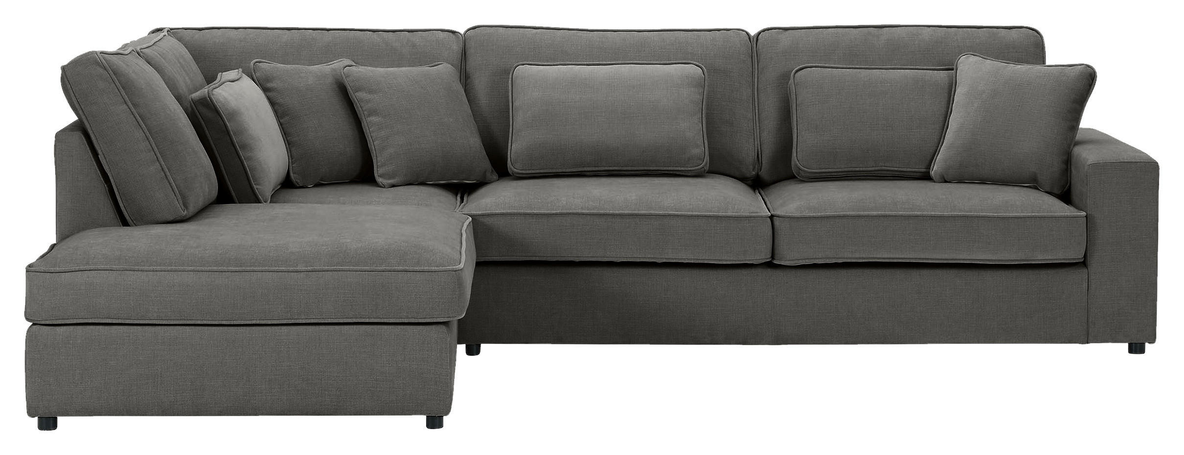 ECKSOFA Flachgewebe Taupe  - Taupe/Schwarz, Modern, Kunststoff/Textil (228/307cm) - Carryhome