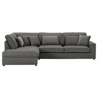 ECKSOFA Flachgewebe Taupe  - Taupe/Schwarz, Modern, Kunststoff/Textil (228/307cm) - Carryhome