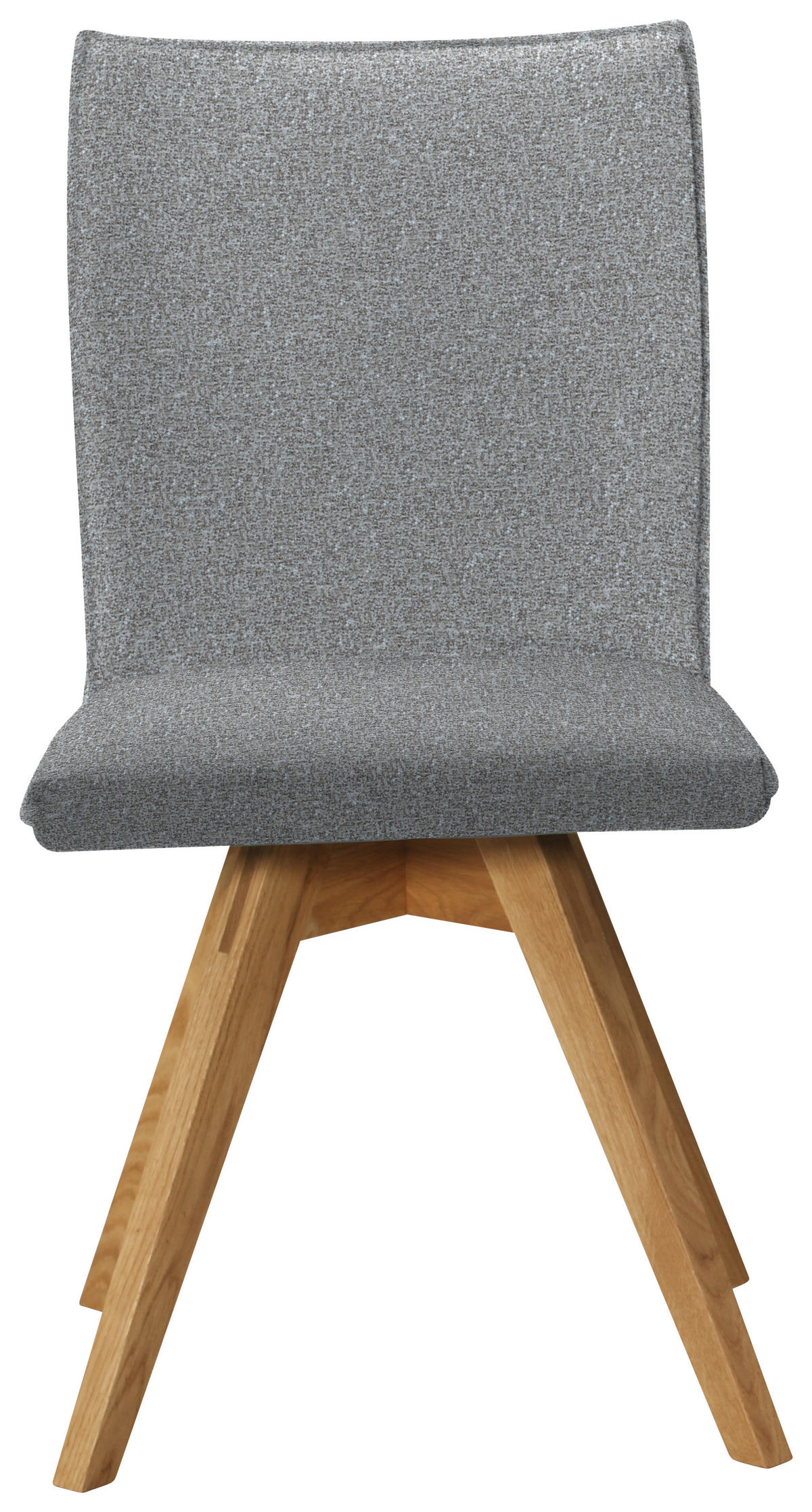 STUHL  in Samt  - Eichefarben/Hellgrau, Konventionell, Holz/Textil (60/91/61cm) - Moderano