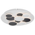 LED-DECKENLEUCHTE 46,8/6 cm - Schwarz/Weiß, Trend, Kunststoff/Metall (46,8/6cm) - Novel