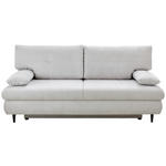 SCHLAFSOFA Chenille Hellgrau  - Hellgrau/Schwarz, KONVENTIONELL, Holz/Textil (212/97/105cm) - Carryhome