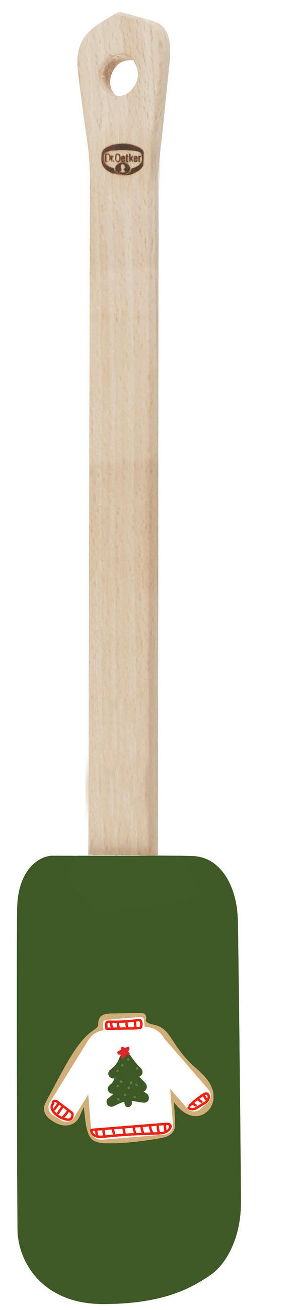 TEIGSCHABER - Naturfarben/Grün, Basics, Holz/Kunststoff (29cm) - Dr.Oetker