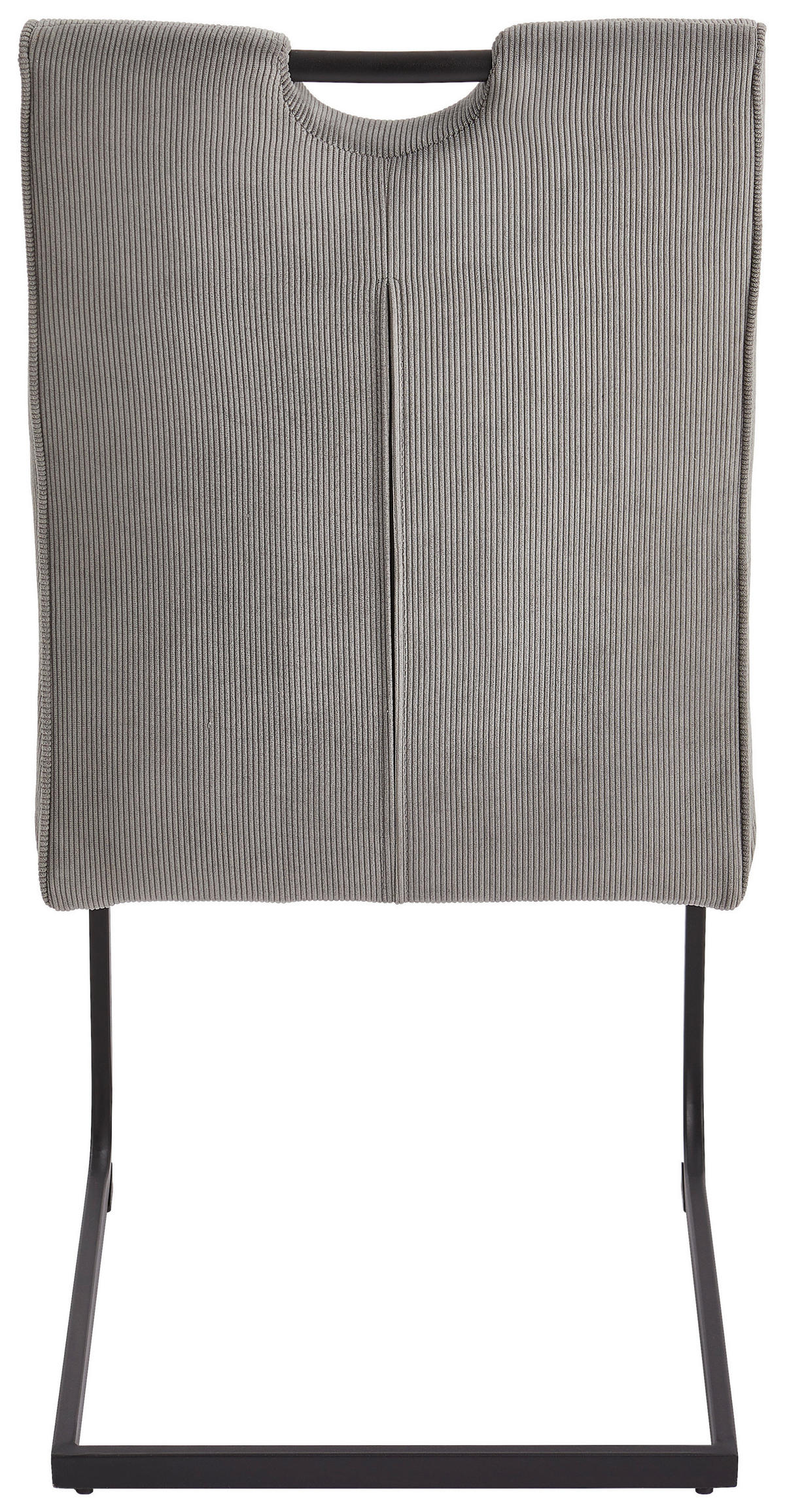 SCHWINGSTUHL  in Eisen Cord  - Schwarz/Grau, MODERN, Textil/Metall (49/98/61cm) - Livetastic