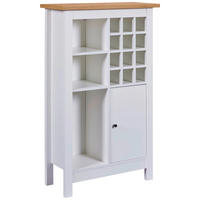 WEINSCHRANK 76,8/124,4/33 cm  - Schwarz/Weiß, MODERN, Holzwerkstoff/Kunststoff (76,8/124,4/33cm) - home24