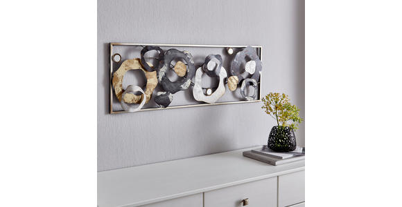 WANDDEKO Metall - Multicolor, LIFESTYLE, Metall (89,5/31/4cm) - Ambia Home
