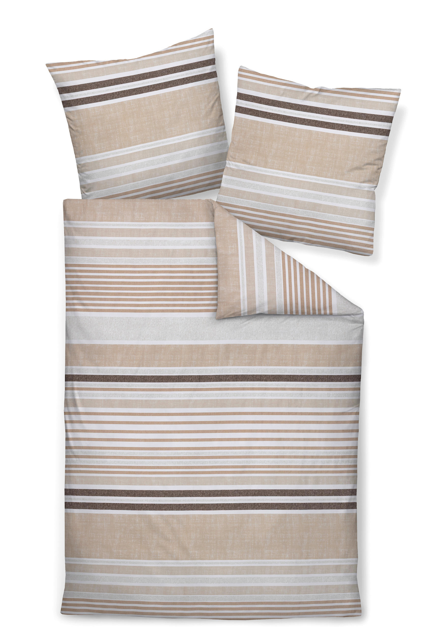 ÁGYNEMŰHUZAT-GARNITÚRA 140/200 cm  - bézsbarna, Basics, textil/természetes anyagok (140/200cm)