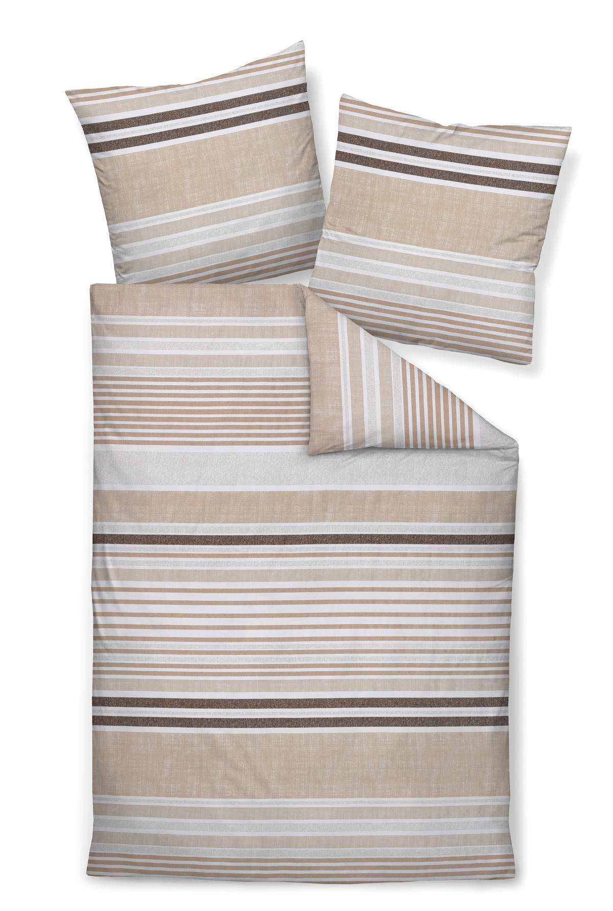 ÁGYNEMŰHUZAT-GARNITÚRA 140/200 cm  - bézsbarna, Basics, textil/természetes anyagok (140/200cm)