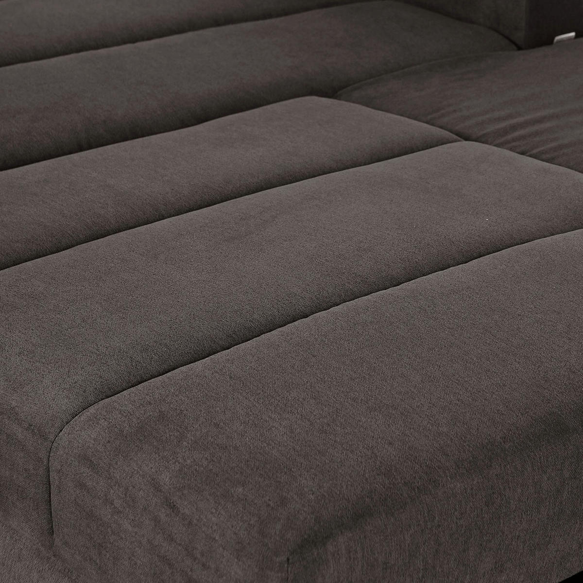 ECKSOFA  in Flachgewebe Schlammfarben  - Chromfarben/Hellbraun, KONVENTIONELL, Textil/Metall (175/270cm) - MID.YOU