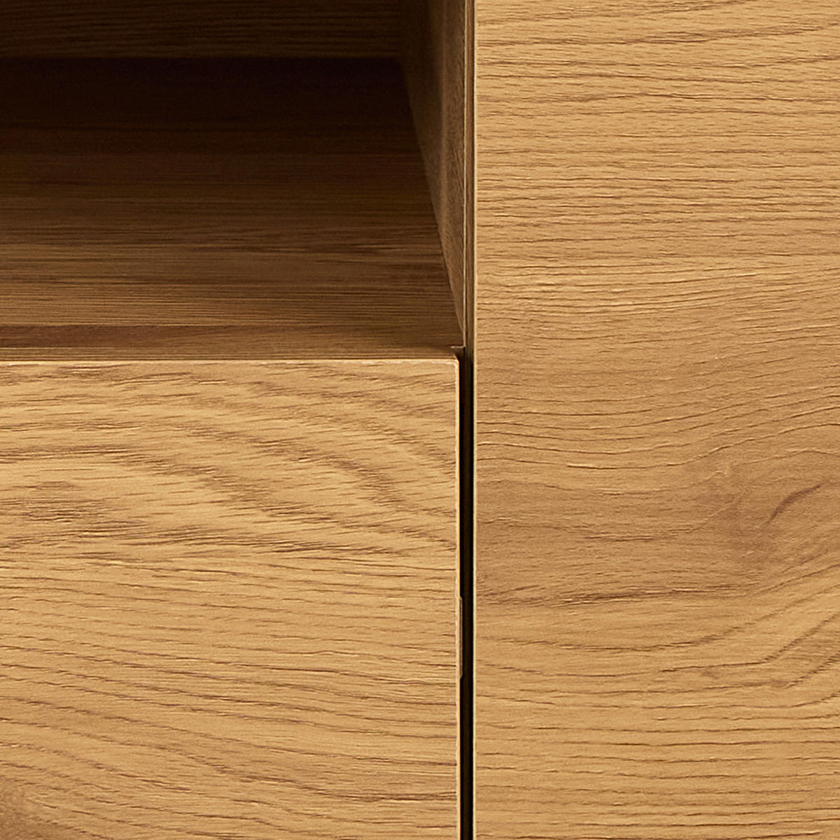LOWBOARD Seaford  in 140/45/40 cm  - Eichefarben, Trend, Holzwerkstoff/Metall (140/45/40cm)