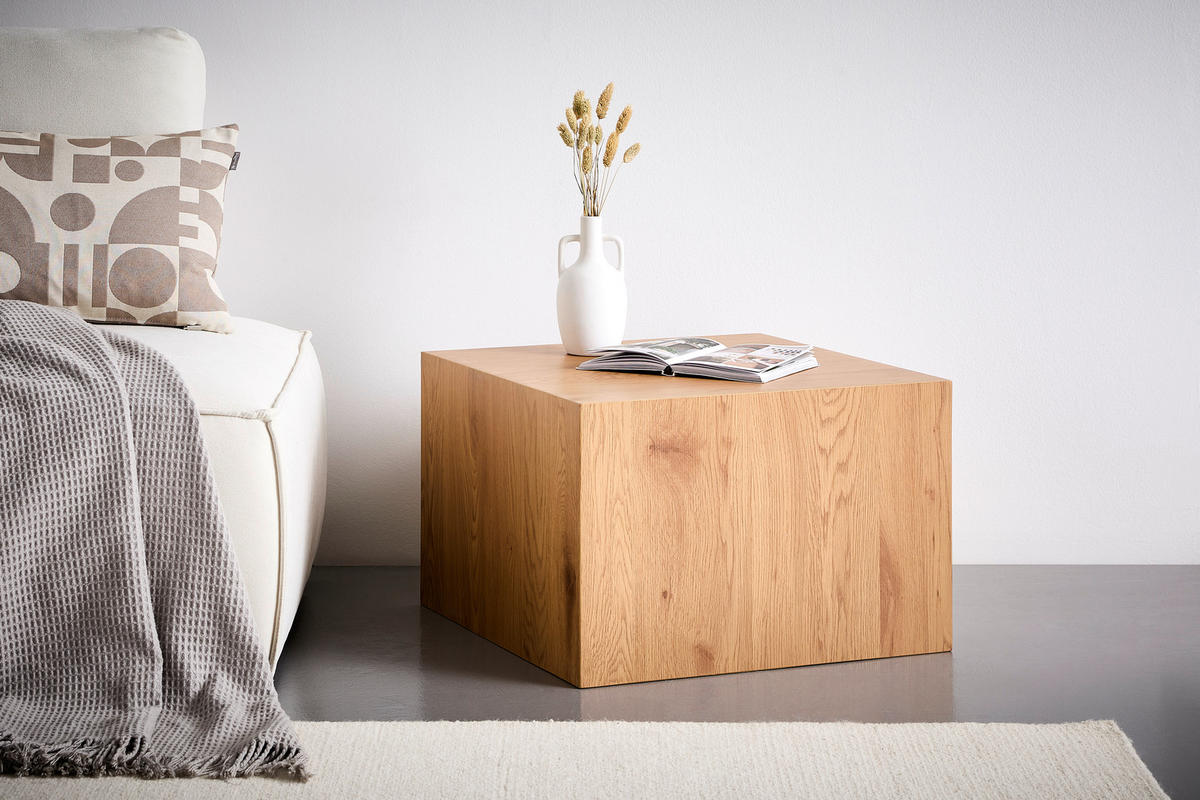 BEISTELLTISCH 60/60/40 cm Eichefarben rechteckig  - Eichefarben, Design, Holzwerkstoff (60/60/40cm) - Xora