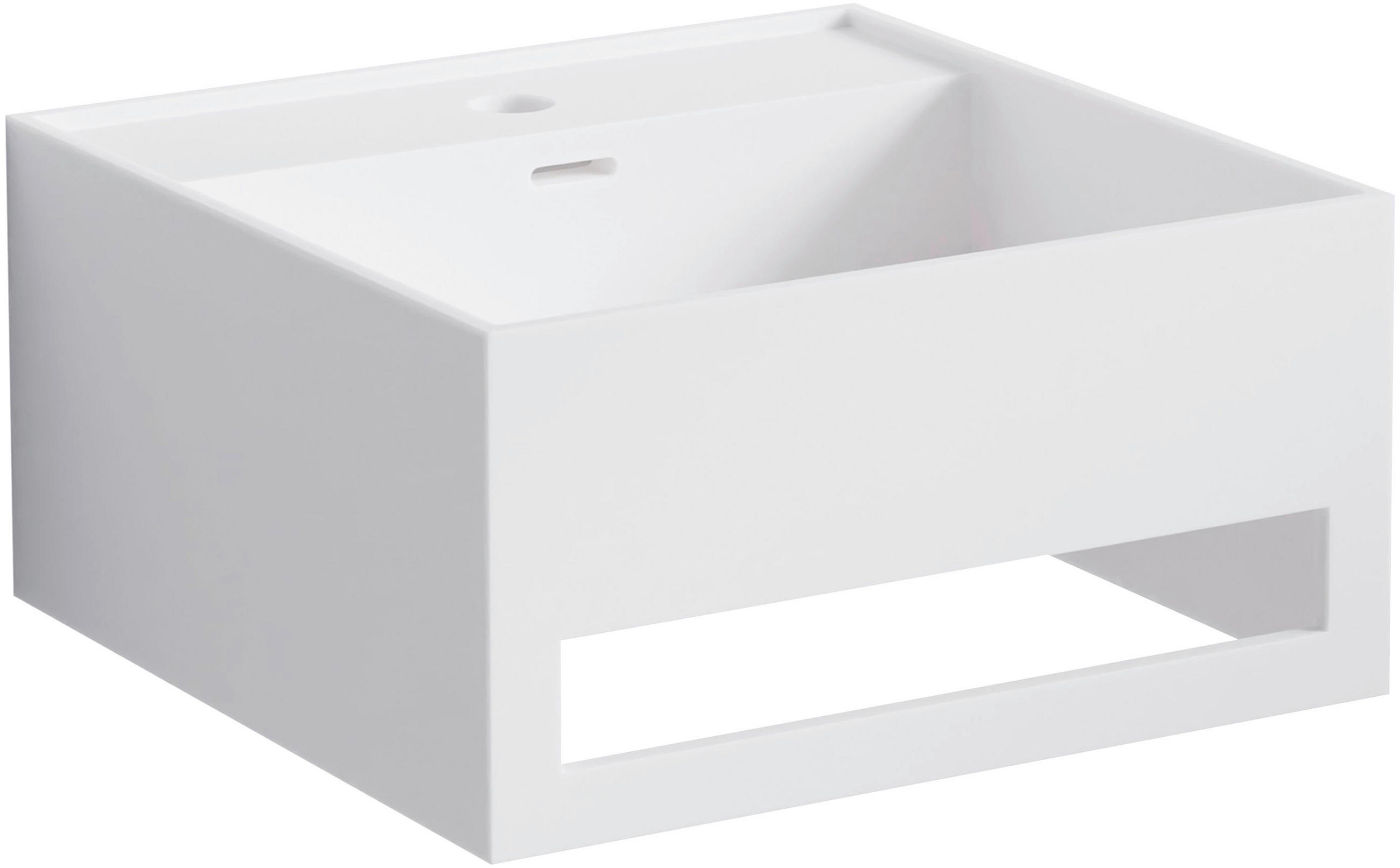 WASCHBECKEN 40/20/40 cm  - Weiß, MODERN, Stein (40/20/40cm)