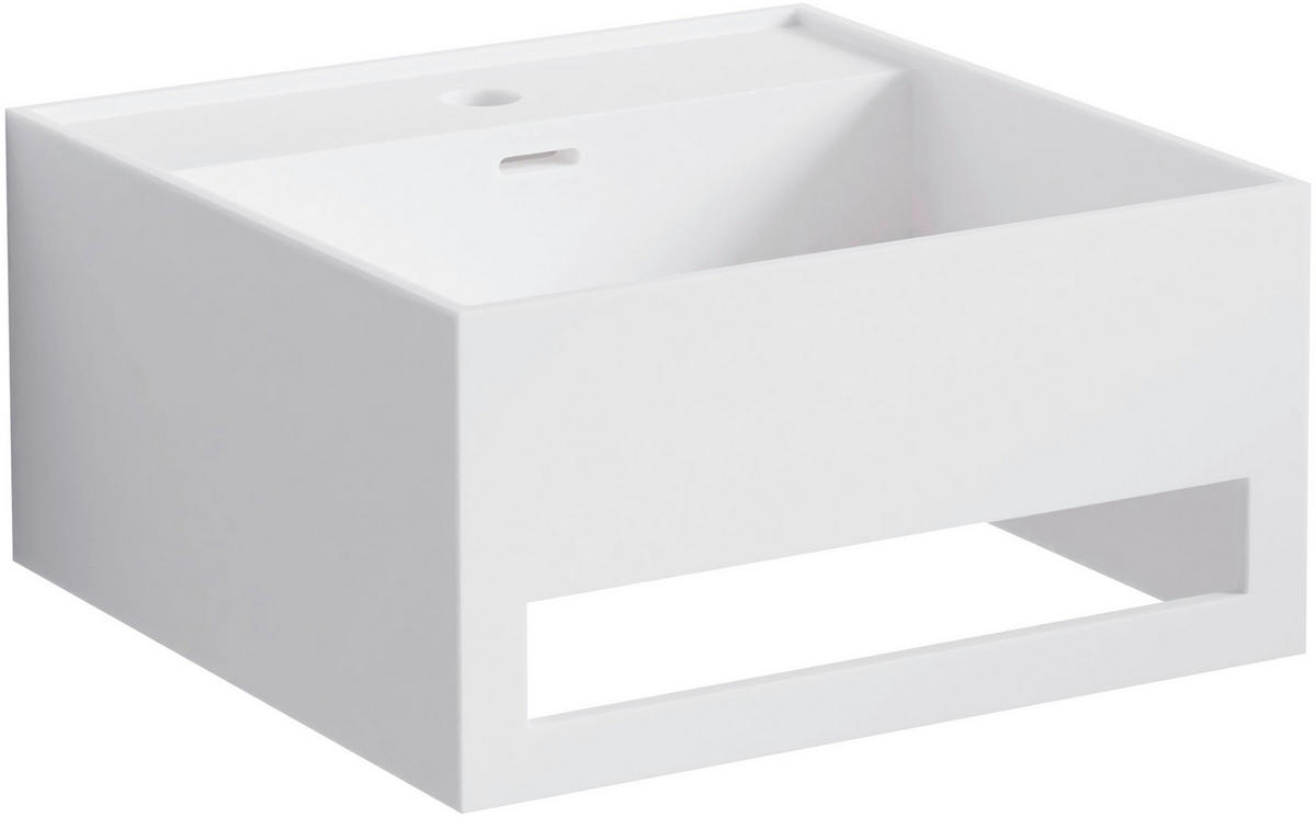 WASCHBECKEN 40/20/40 cm  - Weiß, MODERN, Stein (40/20/40cm)